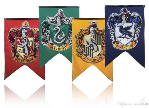 Newplay Harry Potter Gryffindor Hufflepuff Slytherin Ravenclaw flag banner flagga vimpel