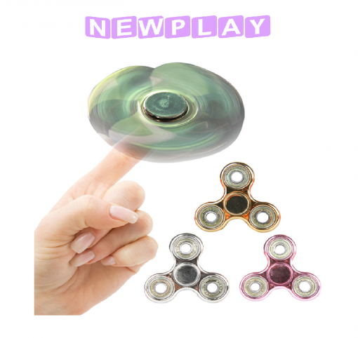 Fidget spinner i metall rosa