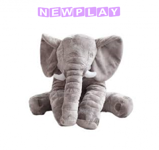 Kompis Elefant mjukisdjur kudde 60 cm grå