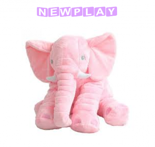 Kompis Elefant mjukisdjur kudde 60 cm rosa