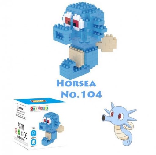 newplay pokemon byggmodell mini lego horsea 1