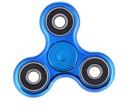 newplay fidget spinner metallfärgad blå