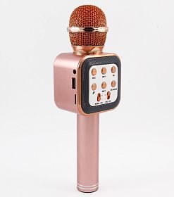 newplay ws-1818 bluetooth karaoke mikrofon ljusrosa